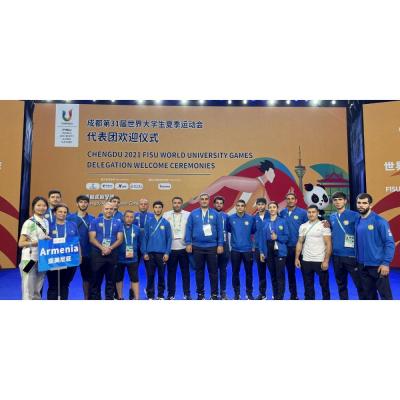 На проходящей в китайском городе Чэнду XXXI летней Универсиаде первую медаль для Армении завоевал ушуист Жирайр Петросян, ставший бронзовым призером в весовой категории 52 кг