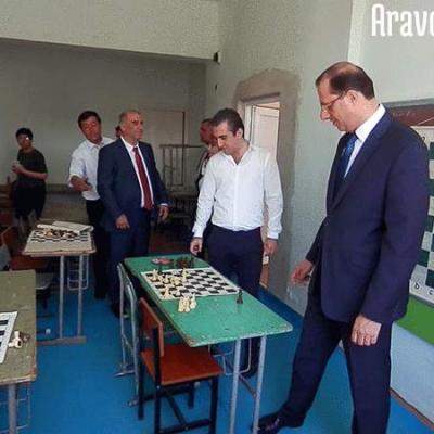 Шахматный кабинет-зал в школе села Варденут