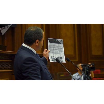 Парламент лишил депутатской неприкосновенности депутата от фракции РПА, председателя Союза добровольцев 'Еркрапа' генерала Манвела Григоряна