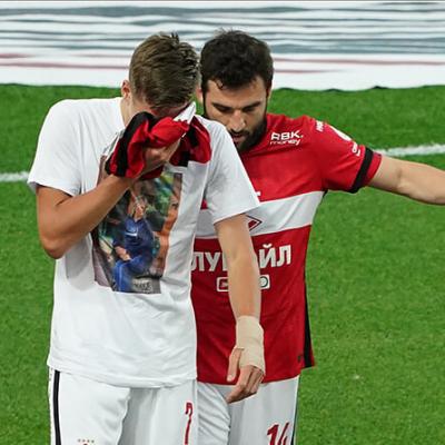 Нападающий московского 'Спартака' Александр Соболев посвятил забитый гол умершей матери