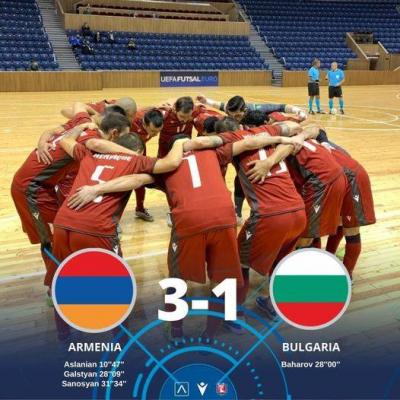 Сборная Армении по футзалу впервые в истории вышла в групповой этап квалификации ЕВРО-2022, победив в стыковых матчах сборную Болгарии