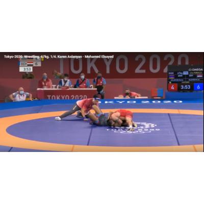 Арбитры украли победу у борца греко-римского стиля Карена Асланяна (67 кг) (67 кг) в 1/4 финала олимпийского турнира в Токио-2020