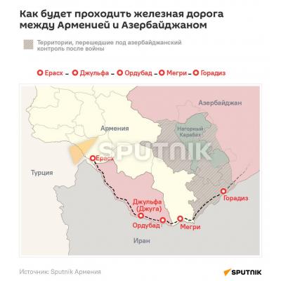 Как будет проходить железная дорога между Арменией и Азербайджаном