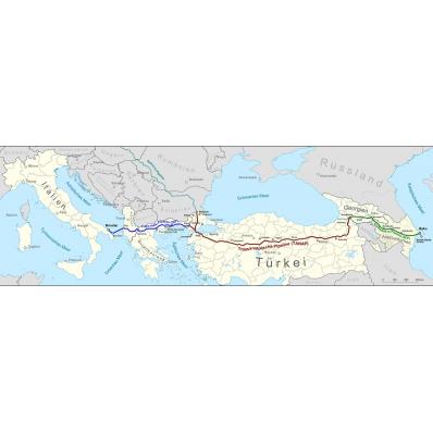 Газопроводы проекта Южный газовый коридор