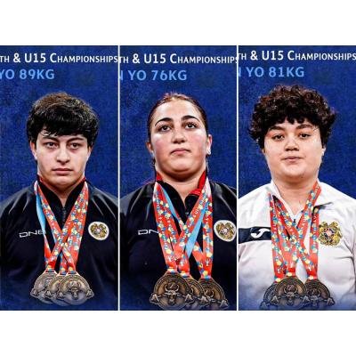 Юные армянские спортсмены успешно выступили на чемпионатах Европы по борьбе (до 15 лет), тяжелой атлетике (до 15 и 17 лет) и международном турнире по боксу (до 18 лет)