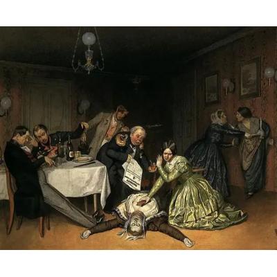 П. А. Федотов, «Всё холера виновата», 1848 г.