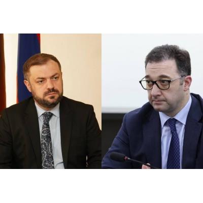 Геворг Папоян и министр сельского хозяйства и окружающей среды Грузии Давид Сонгулашвили