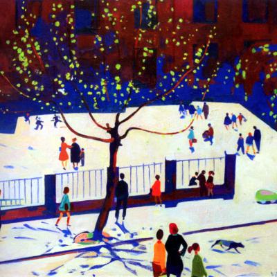 Николай Котанджян. Школьный двор. 1968 г.