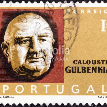 Почтовая марка, выпущенная в Португалии в честь Г.Гюльбенкяна